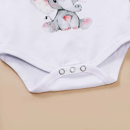 Vista 7 de Happy Town Mameluco de manga corta para bebés y niñas, para niños y niñas