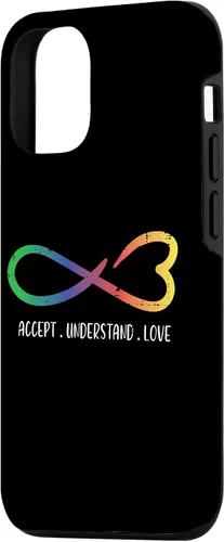 Vista 2 de Funda para iPhone 15 Autism Infinity Accept Understand Awareness Men Women Kids