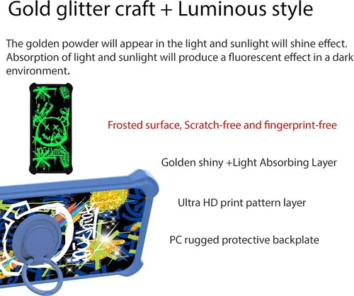 Vista 3 de jioeuinly JSL-TYX - Funda para Huawei Nova Y71, compatible con Huawei Nova Y71, con protector de pantalla de vidrio templado, policarbonato duro +