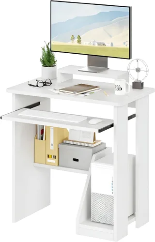 Vista 17 de ALISENED - Escritorio para computadora de 30 pulgadas, con bandeja para Negro
