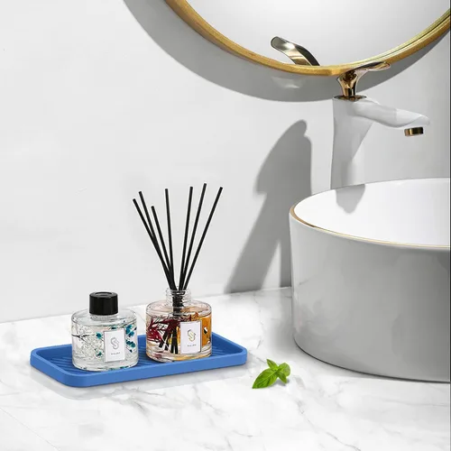 Vista 7 de EG-SIPRO Bandeja Organizadora de Fregadero de Cocina, Soporte para Esponja para Fregadero de Cocina Bandeja de Mostrador de Baño Portaesponjas
