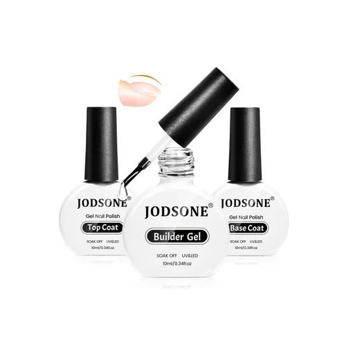 Vista 15 de JODSONE Capa superior de gel con purpurina, 0.6 fl oz, gel brillante que