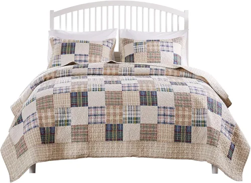 Vista 4 de Greenland Home - Juego de edredón Oxford de 2 piezas, individual, multicolor
