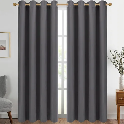 Vista 27 de Diraysid Cortinas opacas beige con ojales para dormitorio, con aislamiento térmico, cortinas de oscurecimiento de habitación, 38 x 54 pulgadas, 2
