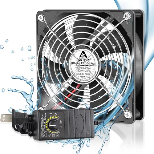 Vista 12 de GDSTIME Ventilador de computadora de 3.150 in con enchufe de CA, ventilador 110 V, 120 V, 220 V, 240 V, pequeña caja sin escobillas de 12 V