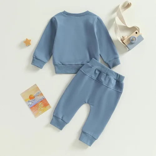 Vista 4 de Mubineo Conjunto de sudadera de manga larga para bebé niño y niña, para otoño e invierno
