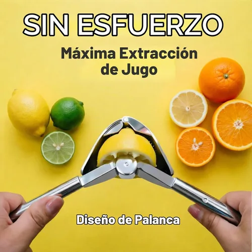 Vista 2 de Exprimidor de cítricos, exprimidor de limón de acero inoxidable Plata brillante