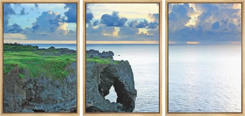 Vista 132 de wall26 Lienzo enmarcado para pared, juego de arte debajo de los tallos de bambú verde, naturaleza, desierto, fotografía, realismo, contemporáneo
