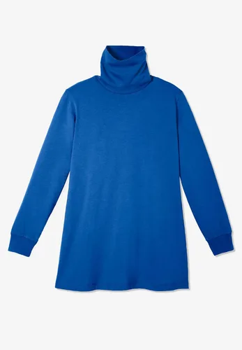 Vista 3 de Camisa algodón, cuello de tortuga, talla grande, Perfecta, para mujer.
