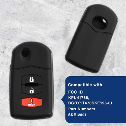Vista 5 de KeyGuardz - Carcasa exterior de goma suave para Mazda CX-5 CX-7 CX-9 MX-5 MPV RX-8
