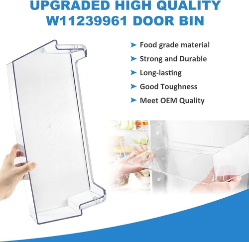 Vista 4 de W11239961 - Contenedor de estante para puerta compatible con refrigerador Whirlpool WRS321SDH WRS311SDH WRS325SDH, reemplaza W10900538 AP6333410