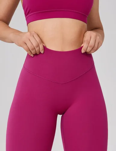 Vista 5 de Hugcurve - Leggings de entrenamiento de cintura alta sin costura frontal para mujer, pantalones de yoga suaves como la mantequilla, mallas atléticas