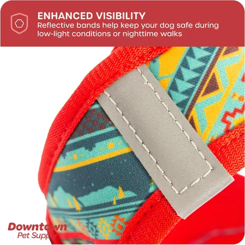 Vista 153 de Downtown Pet Supply Arnés para perro Step-in – Sin tirones, malla acolchada ajustable con ribete reflectante, correa de hebilla segura – Arnés