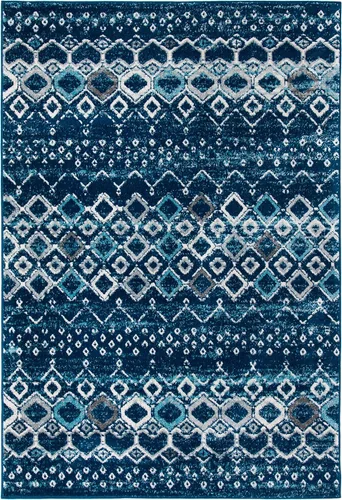 Vista 10 de SAFAVIEH Amsterdam Collection Alfombra Decorativa - 2.3 pies x 4 pies, Negro & Multi, Diseño Marroquí Bohemio, Sin Desprendimiento y Fácil Cuidado