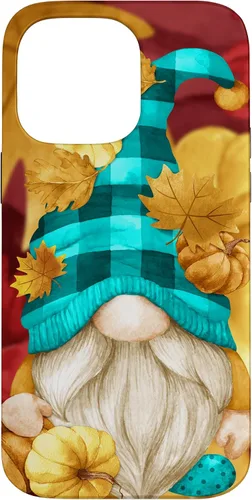 Vista 21 de iPhone 16 Buffalo Plaid Gnomie Cute Autumn Accessories With Fall Gnome Case