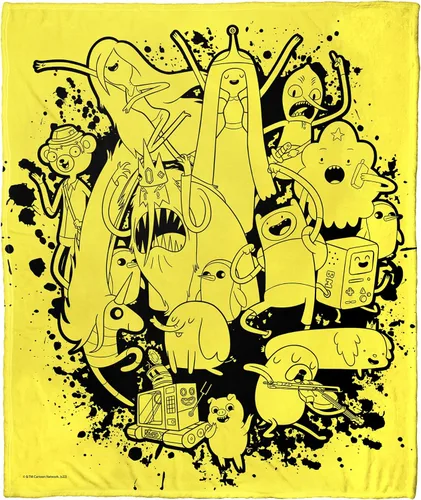 Vista 5 de Northwest Adventure Time - Manta de seda táctil, 50 x 60 pulgadas, Adventure Comic