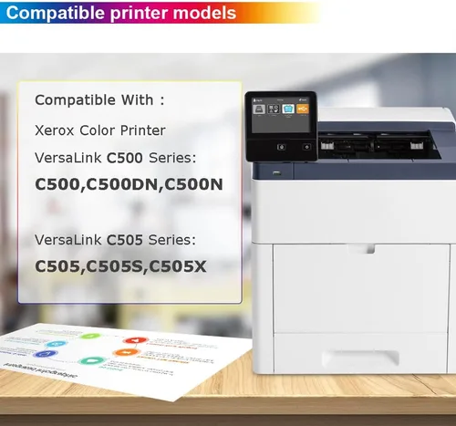 Vista 2 de VersaLink C500/C505 - Cartucho de tóner de alto rendimiento para Xerox 106R03862 106R03863 106R03864 106R03865 uso para Xerox Versa Link C500 C505