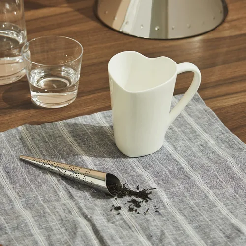 Vista 4 de Alessi Taza "To" en porcelana de hueso, plata
