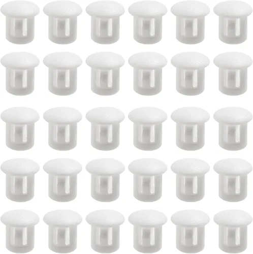 Vista 15 de 30 tapones blancos para agujeros – Tapones de plástico tipo empotrado de 1-1/4 pulgadas (1.260 in) a presión en tubo de orificio de bloqueo
