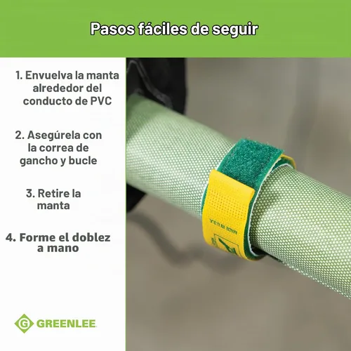 Vista 5 de Greenlee 860-1-1/2 Manta de Calentamiento de PVC con Control de Temperatura para Conductos de PVC de 1/2" a 1-1/2", 120 Voltios, 200 Vatios