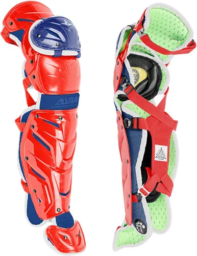 Vista 6 de All-Star Protectores de piernas de béisbol S7 Axis para jóvenes de 9 a 16 años, estándar NOCSAE, protección de nivel élite con tecnología patentada