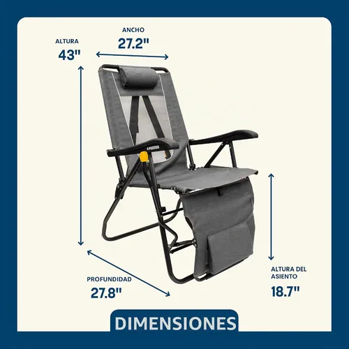 Vista 3 de GCI Outdoor Legz Up - Tumbona para exteriores Tumbona Legz Up