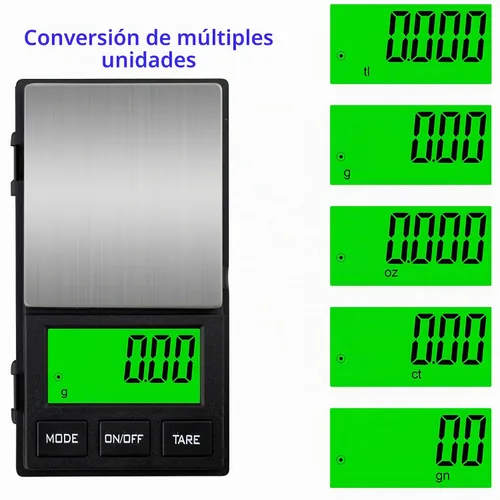 Vista 4 de Báscula digital de bolsillo, escala de gramos, 35.27 oz x 0.00 oz, báscula de alimentos, báscula de joyería, báscula de café, báscula de cocina