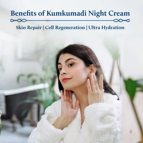 Vista 2 de Blue Nectar Kumkumadi Crema de noche con jazmín para una piel brillante (mujeres, 16 hierbas, 1.7 onzas líquidas) y exfoliante facial de gel de nuez