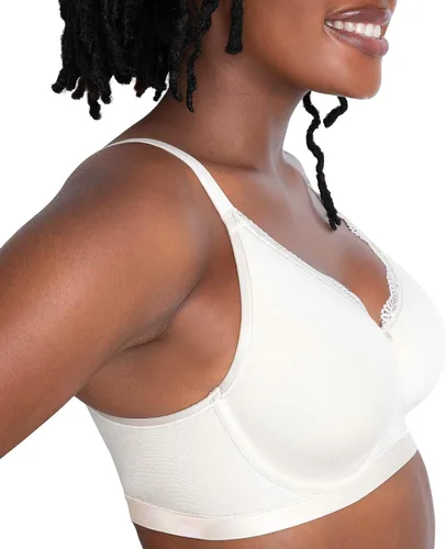 Vista 2 de Curvy Couture Sujetador de algodón sin forro para mujer, talla grande, sin forro