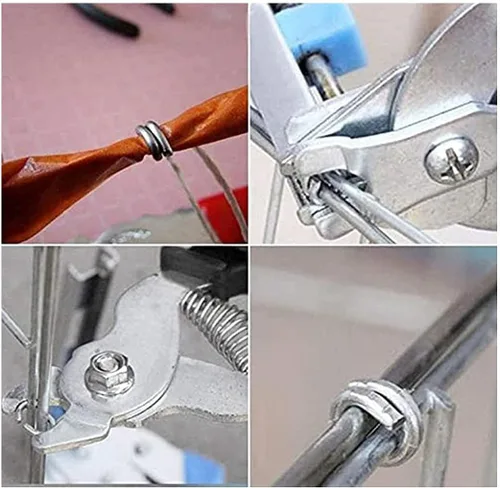 Vista 4 de Alicates de anillo de uñas tipo M, juego de alicates de anillo de acero inoxidable con 1200 piezas de clavos de acero galvanizado, kit de alicates