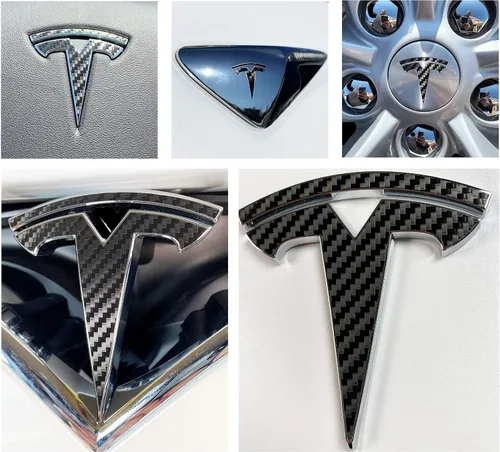 Vista 47 de Calcomanía con logotipo para Tesla Model S, Nosecone, juego de 14 piezas (verde brillante)