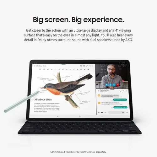 Vista 2 de [Renovado] SAMSUNG Galaxy Tab S7 FE - Tableta Android WiFi de 12.4 pulgadas, 64 GB, pantalla grande, S Pen incluido, conectividad multidispositivo