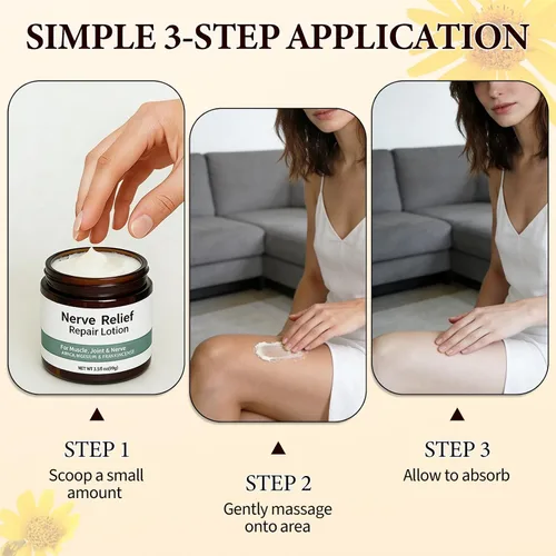 Vista 4 de 2 piezas de crema nerviosa, loción neuropatía con árnica, calmante natural para articulaciones, nutrición diaria para rodilla, manos, pies y piernas