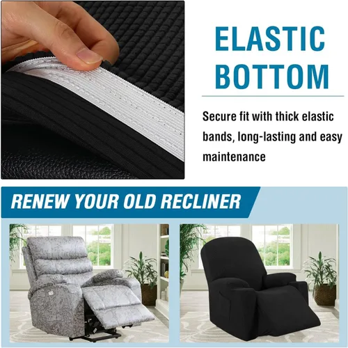 Vista 5 de H.VERSAILTEX - Funda elástica para sofá reclinable, funda para silla reclinable eléctrica de elevación de potencia, funda para silla reclinable