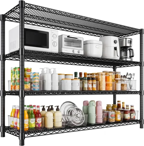 Vista 16 de Garvee Estantería metálica de 59"W 5 niveles, estantes de almacenamiento