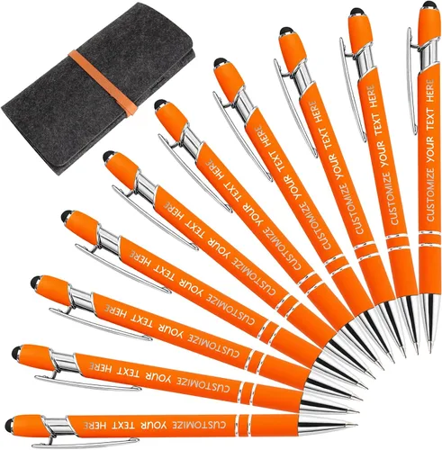 Vista 37 de Bolígrafos personalizados con lápiz óptico y grabado gratis, bolígrafos personalizados para negocios, graduación, aniversarios (hasta 500 unidades)