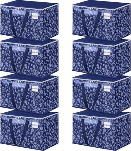 Vista 11 de HomeHacks Bolsas de mudanza, cajas de mudanza de tamaño extragrande, bolsas de equipaje resistentes con cremallera suave y asas resistentes, gran