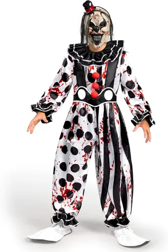 Vista 8 de Spooktacular Creations Disfraz de payaso asesino de Halloween, disfraz de payaso asesino de terror para Halloween