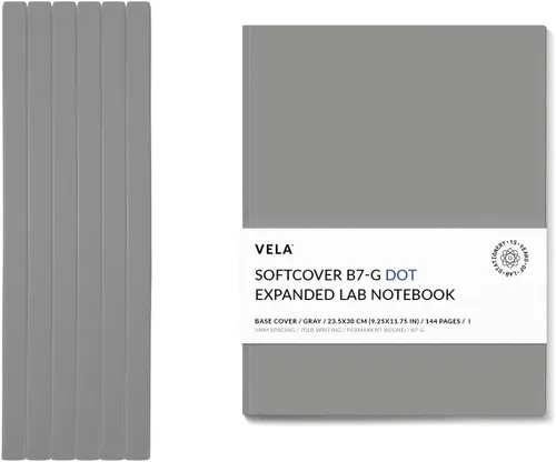 Vista 21 de Vela Sciences B7-D - Cuaderno expandido de laboratorio de tapa blanda, 9.25 x 11.75 pulgadas (9.3 x 11.8 in), 144 páginas, encuadernado permanente