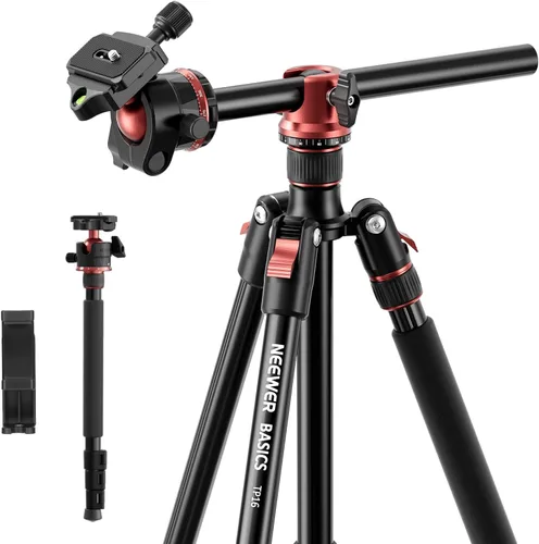Vista 10 de NEEWER Basics - Trípode para cámara, 71 pulgadas, de aluminio, resistente, portátil, para viajes, DSLR, soporte para teléfono celular con cabeza
