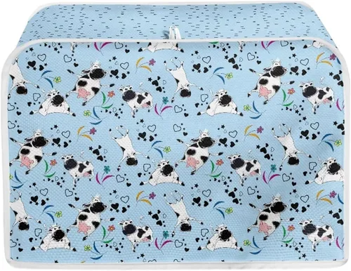 Vista 45 de chaqlin Cubierta para tostadora con estampado de chocolate, 2 rebanadas, resistente a las manchas, cubierta para horno de pan de diseño divertido