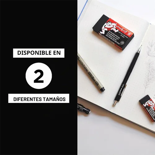 Vista 7 de SAKURA 50258 Goma de borrar Sumogrip Premium en bloque Microporous Eraser for Effortless Erasing and No Smudges, Erasures Form Into Strands for