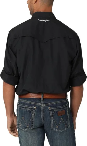 Vista 2 de Wrangler Camisa sólida de manga larga para hombre
