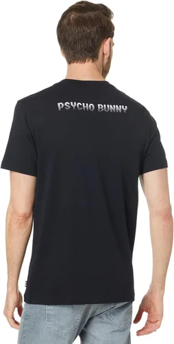Vista 2 de Psycho Bunny Camiseta gráfica de rayas color negro LG (6 de hombre de EE. UU.), Negro