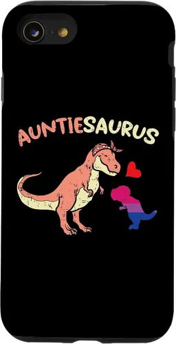 Vista 13 de iPhone 14 Auntiesaurus Gay Aunt Dinosaur Dino LGBTQ Bisexual Flag Bi Case
