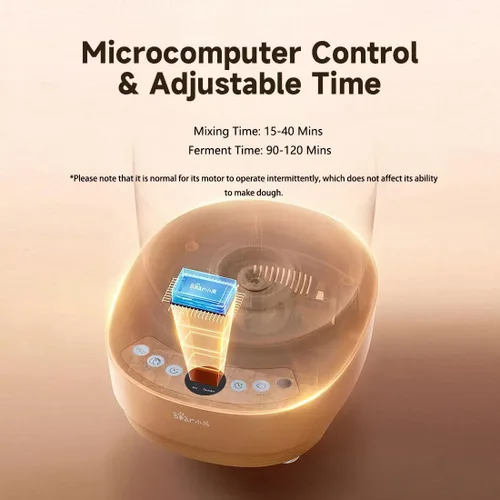 Vista 2 de Bear - Máquina de masa eléctrica de 3.7 cuartos de galón con función de fermentación, fabricada con acero inoxidable 304 para pizza y masa de pan