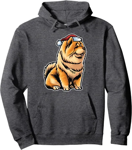 Vista 5 de Chow Chow Santa Claus Hat Merry Christmas Dog X-Mas Dogs Pullover Hoodie