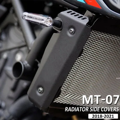 Vista 4 de Accesorios de motocicleta Cubiertas laterales de radiador Protector de rejilla de radiador para MT 07 MT07 FZ 07 FZ07 2018 2019 2020 2021