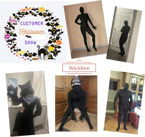 Vista 6 de woahee Traje completo del cuerpo del traje del spandex, traje adulto del traje de Zentai de las mujeres de los hombres