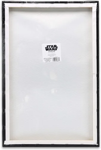 Vista 3 de Open Road Brands Disney Star Wars Mandalorian Gallery - Lienzo decorativo para pared, pintura mandaloriana en blanco y negro para cueva de hombre